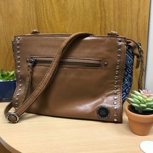 The Sak Small Brown Leather Crossbody Purse